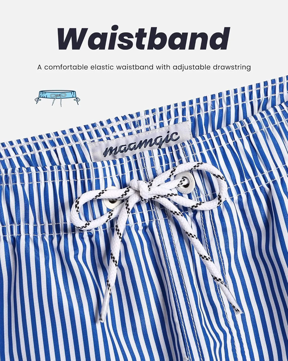 maamgic Mens Swim Trunks Quick Dry Swim Shorts with Mesh Lining Funny Swimwear Bathing Suits 7inch