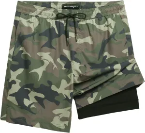 maamgic Mens Swim Trunks with Compression Liner 7 Inch Inseam Mens Bathing Suit Quick Dry Swimming Trunks Swimsuit