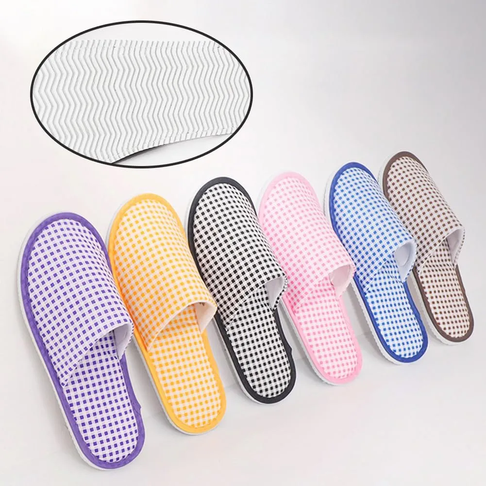 Maeline Spa Slippers, Non Slip Disposable Wholesale Bulk Hotel Slippers for Guests, Multi Color Reusable House Slippers, Indoor, Bathroom, Bedroom, Travel Slippers for Women, Men, Unisex