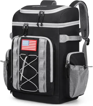 Maelstrom Backpack Cooler,Soft Lightweight Leakproof Cooler Backpack,35 Can Insulated Cooler Bag,Keeps 35 Cans Hot/Cold for Up to 16 Hours,Waterproof Lunch Bag for Men Women-Black