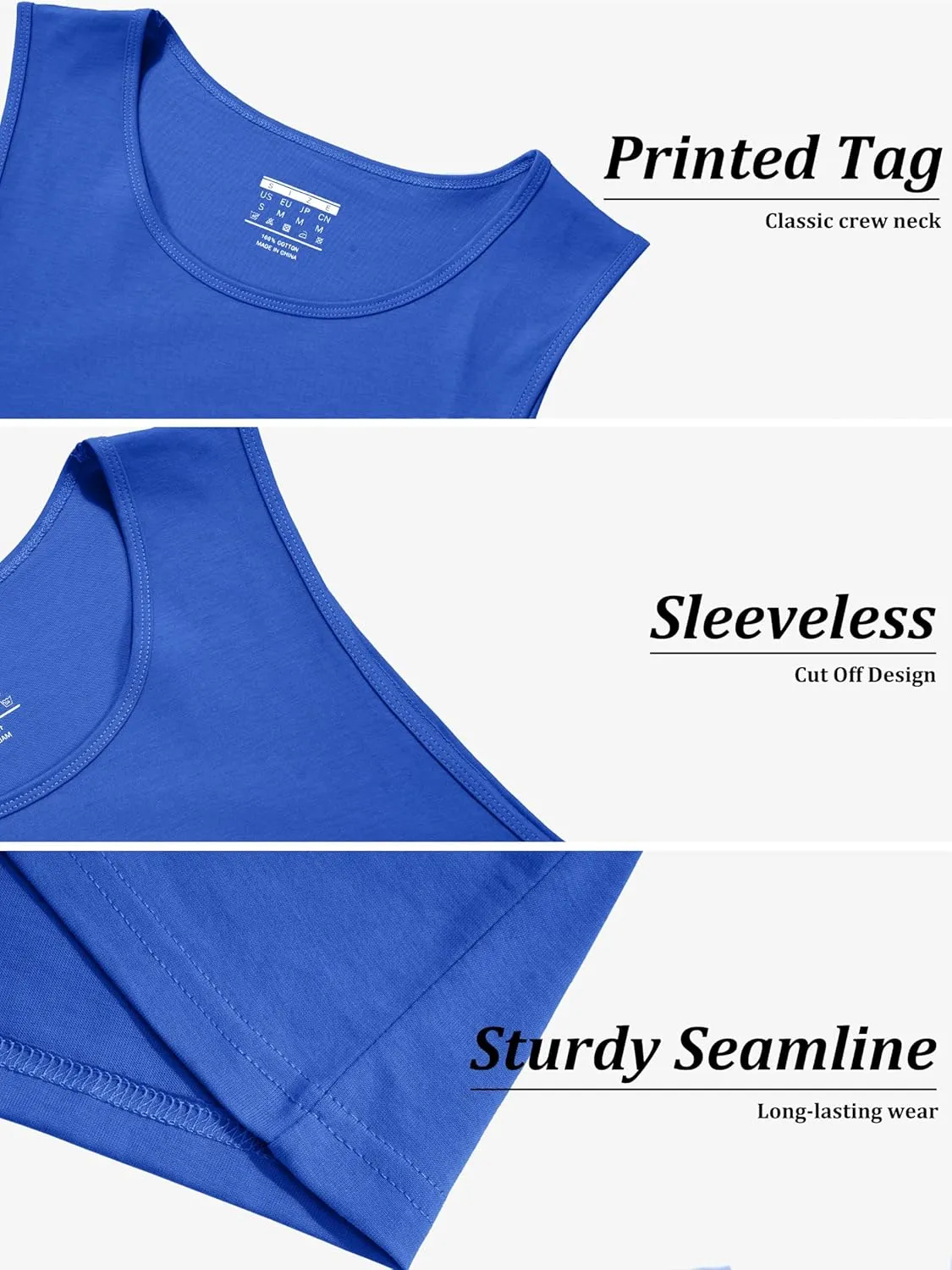MAGCOMSEN Men's Tank Top Sleeveless Muscle Shirts Gym Workout Tank Tops Moisture Wicking Lightweight Summer Cut Off T Shirts