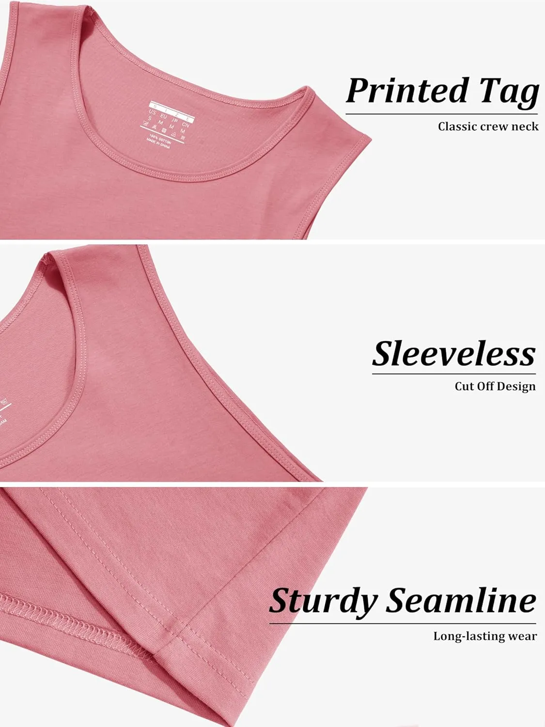 MAGCOMSEN Men's Tank Top Sleeveless Muscle Shirts Gym Workout Tank Tops Moisture Wicking Lightweight Summer Cut Off T Shirts