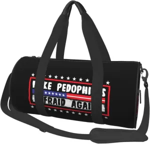 Make Pedophiles Afraid Again Duffel Bag Gym Bag Travel Sports Tote Large Foldable Beach Swim Yoga2