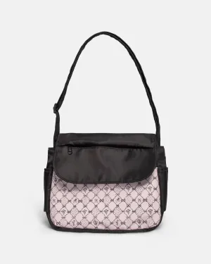 {{Mama's Day Special}} Black Pink Checkered Hearts Multi-Carry Crossbody Bag