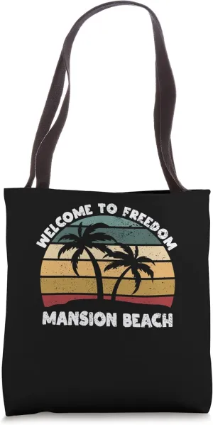Mansion Beach Welcome to Summer Rhode Island Tote Bag
