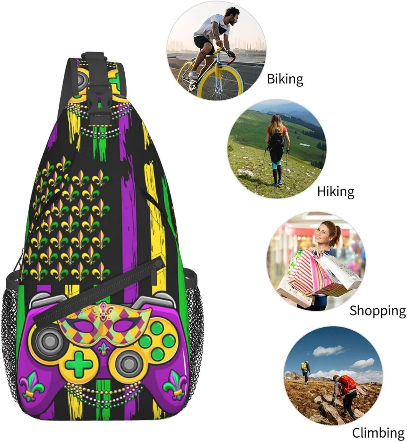 Mardi Gras Dear Liver Today Will Be A Rough One Sling Bag Crossbody Bag Casual Chest Bags Travel Shoulder Backpack