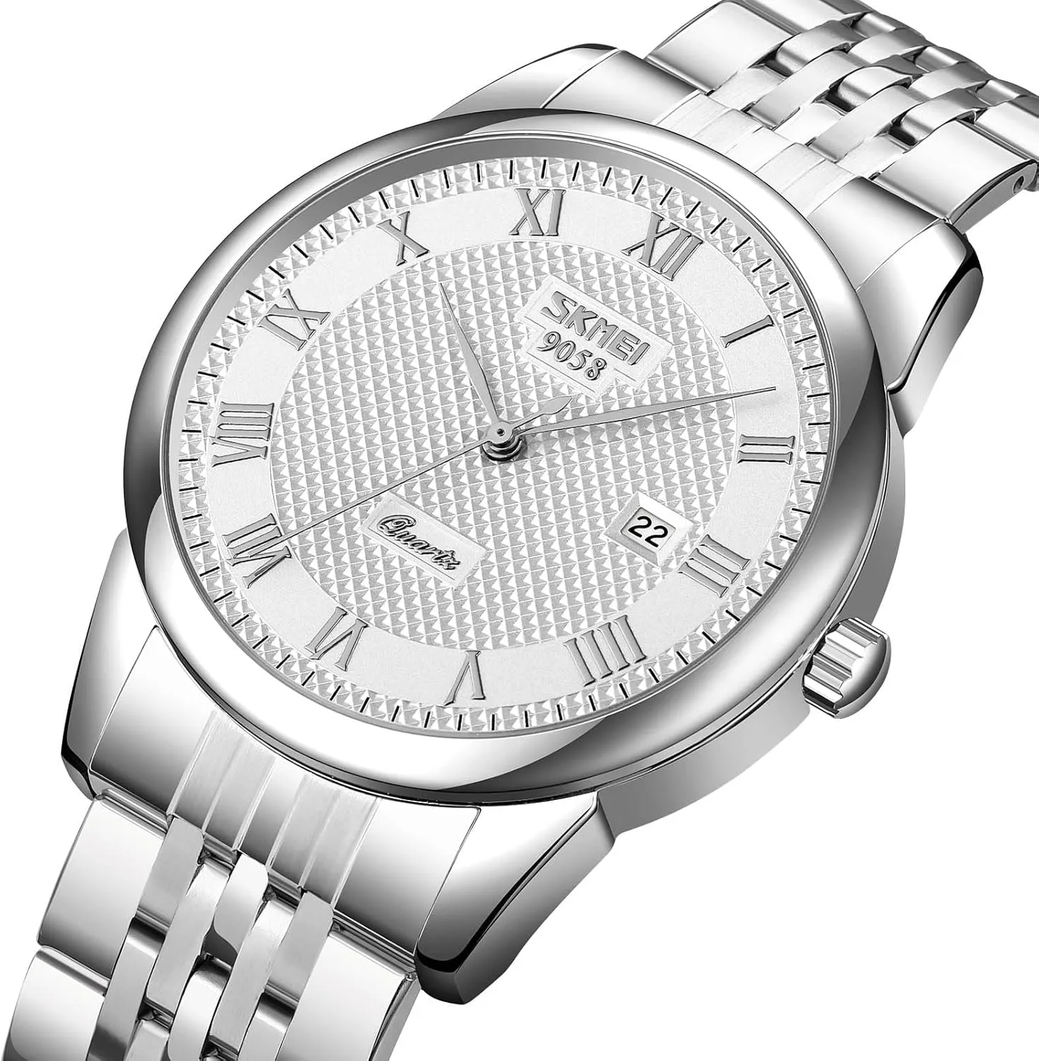 MASTOP Mens Womens Quartz Watch Roman Numeral Business Casual Fashion Analog Wrist Watch Classic Calendar Date Window 30M Waterproof Comfortable Leather Watches