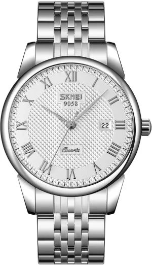 MASTOP Mens Womens Quartz Watch Roman Numeral Business Casual Fashion Analog Wrist Watch Classic Calendar Date Window 30M Waterproof Comfortable Leather Watches