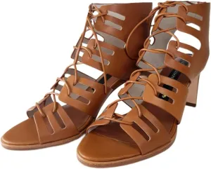 Matt Bernson Women's Cognac Leather Miro Heel Pump, Brown, 6