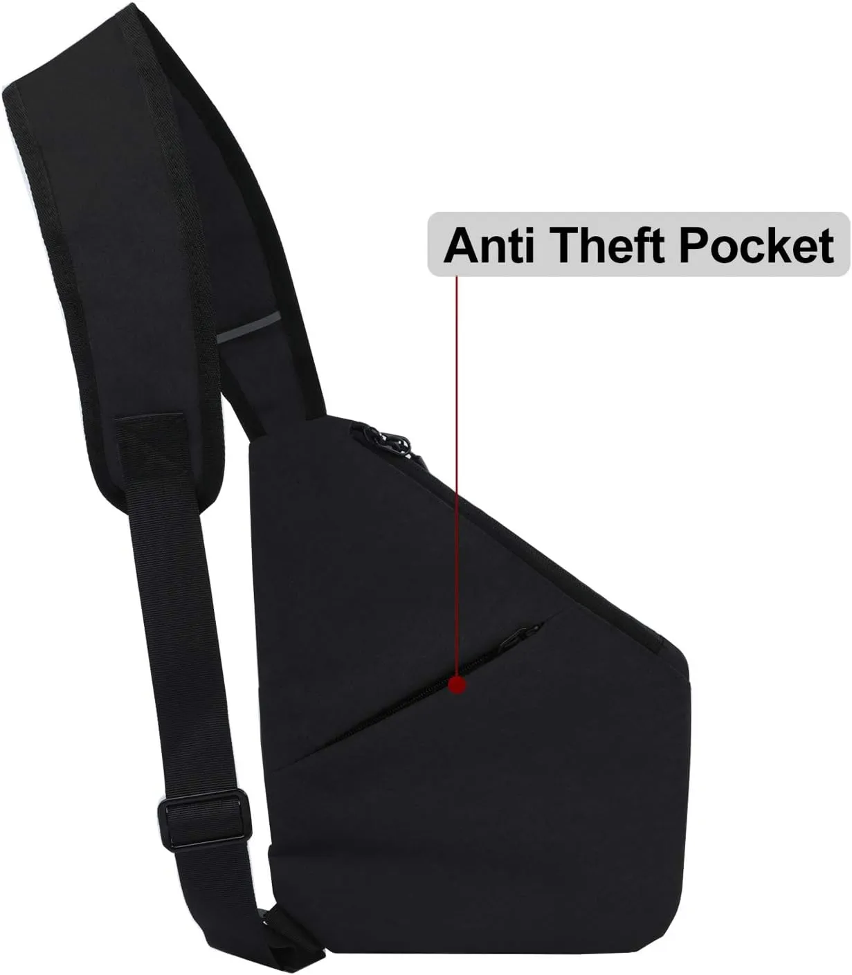 MAYMOONER Men Small Sling Shoulder Crossbody Bag Anti-theft One Strap Casual Chest Bags Slim Backpack Outdoor Hiking Biking