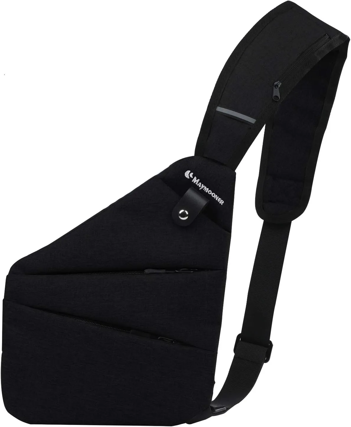 MAYMOONER Men Small Sling Shoulder Crossbody Bag Anti-theft One Strap Casual Chest Bags Slim Backpack Outdoor Hiking Biking