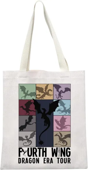MEIKIUP Dragon Wing Era Tour Tote Bag Fantasy Reader Gift In My Fantasy Era Shopping Bag Riders Quadrant Bag