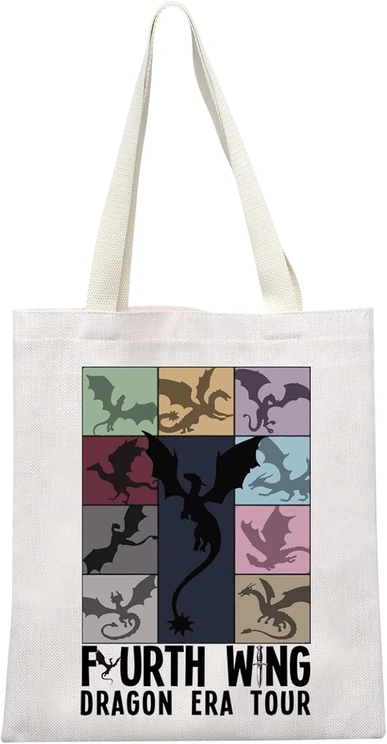 MEIKIUP Dragon Wing Era Tour Tote Bag Fantasy Reader Gift In My Fantasy Era Shopping Bag Riders Quadrant Bag
