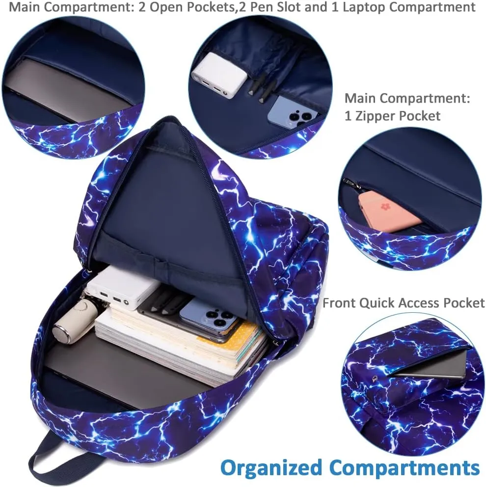 Meisohua School Backpack for Teens Girls Boys Backpack for Elementary Middle School Bookbag for Kids Backpack Lunch Bag Set