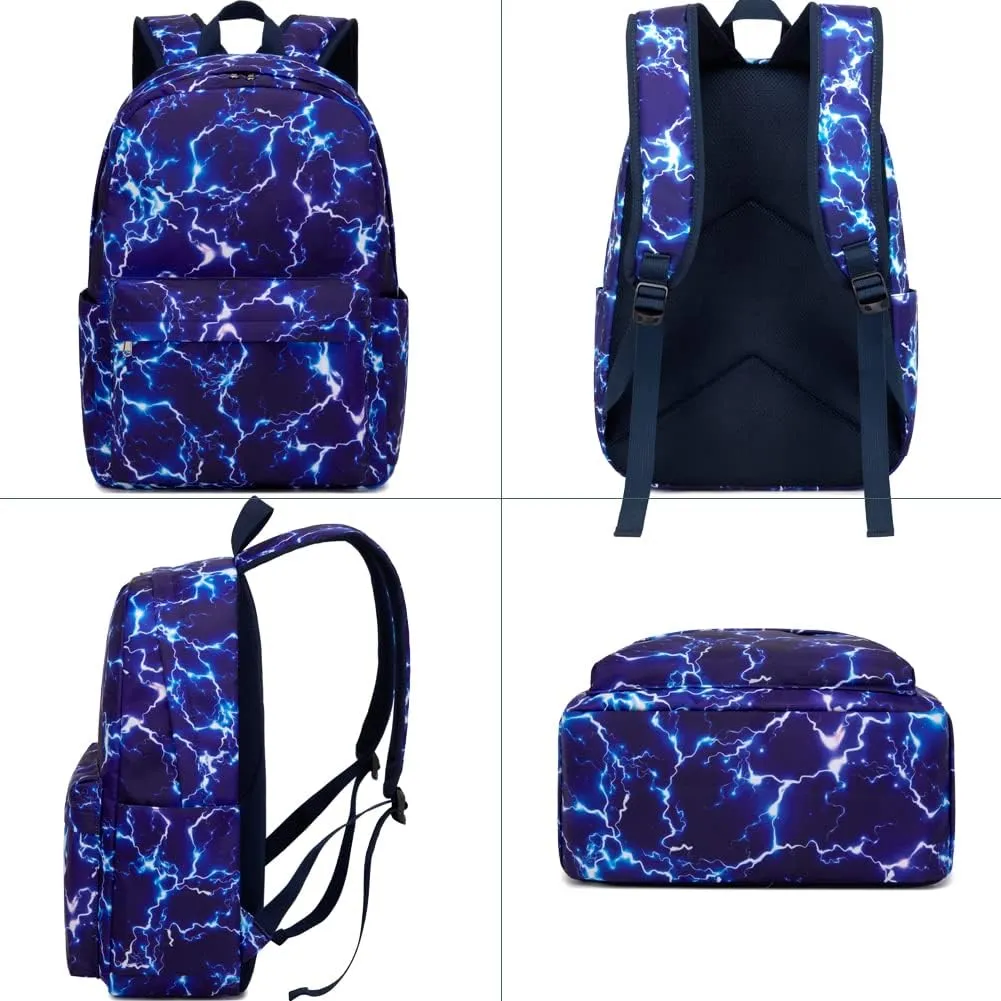Meisohua School Backpack for Teens Girls Boys Backpack for Elementary Middle School Bookbag for Kids Backpack Lunch Bag Set