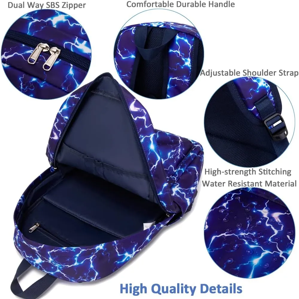 Meisohua School Backpack for Teens Girls Boys Backpack for Elementary Middle School Bookbag for Kids Backpack Lunch Bag Set