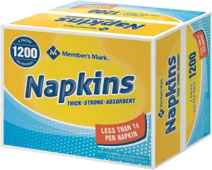 Member Mark Napkins, 4 Pack (300 Count Per Pack)