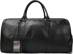 Men Genuine Leather Travel Bag Cow Leather Carry On Luggage Bag Shoulder Bag Weekend Duffle Bag