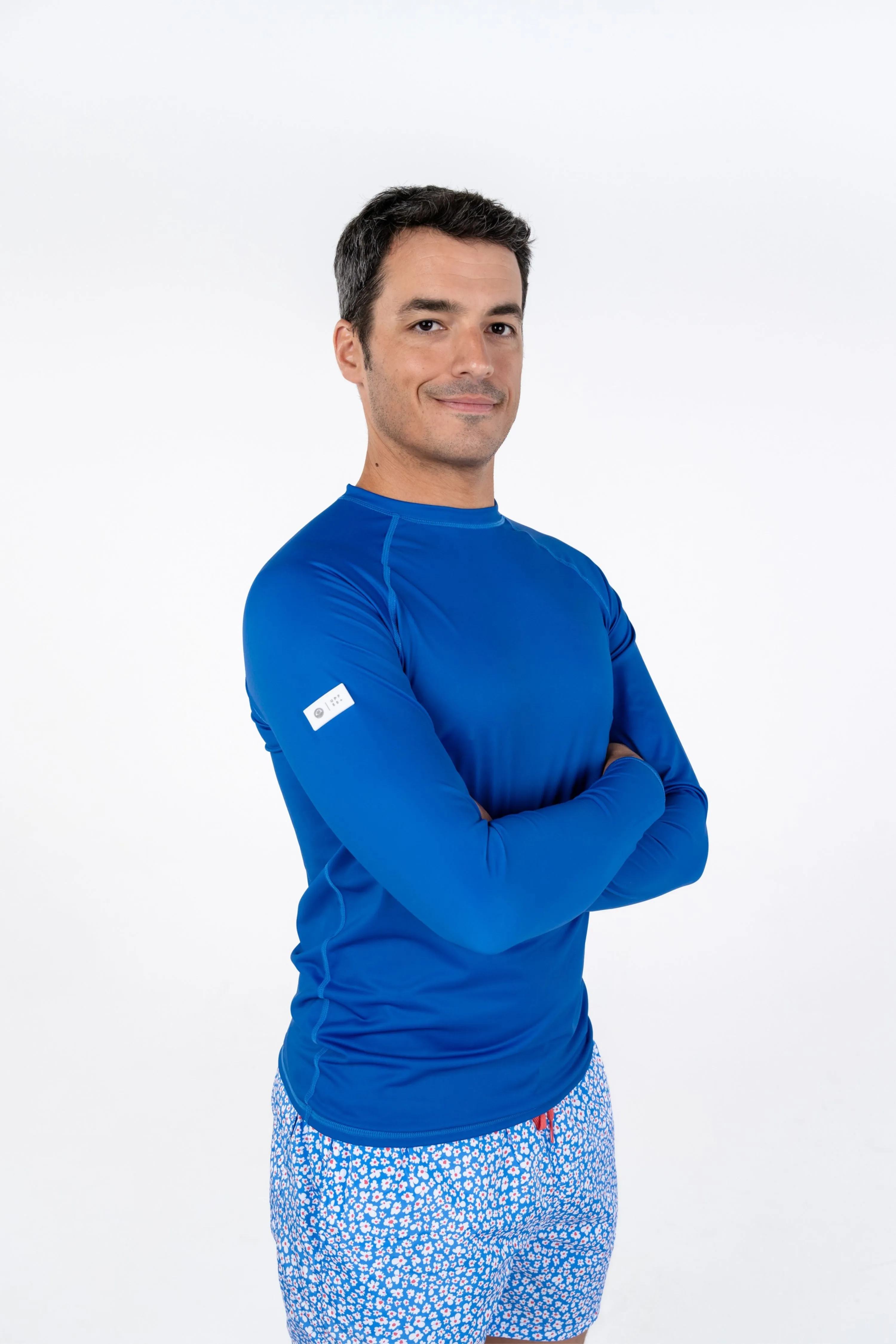 MEN RASH GUARD - LONG SLEEVE  - Deep Blue