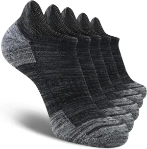 Mens Ankle Running Socks Cushioned Athletic Low Cut Short Socks for Men 5 Pack