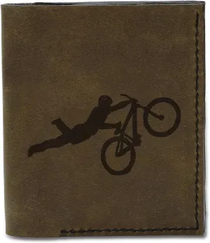 Men's Bmx And Mtb Riders Handmade Natural Genuine Leather Wallet MHLT_04