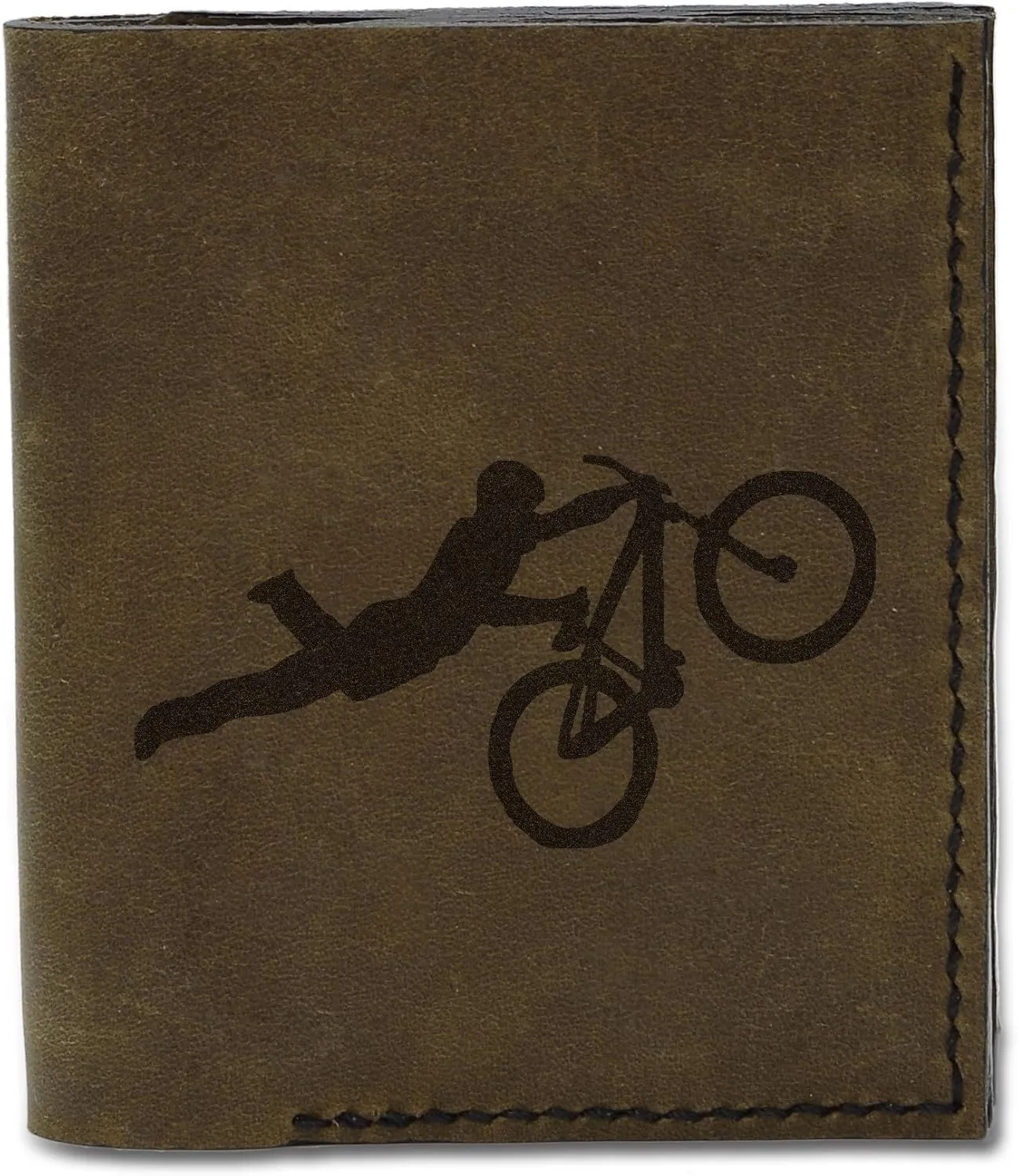 Men's Bmx And Mtb Riders Handmade Natural Genuine Leather Wallet MHLT_04