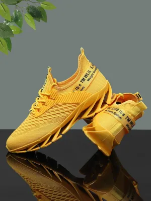 Men'S Breathable Road Running Shoes, Lightweight Sports Sneakers, Lace-Up Closure, Solid Color Fabric Upper,PVC & Rubber Sole, EVA Insole, for Training, Fashion Streetwear, All-Season Comfort,