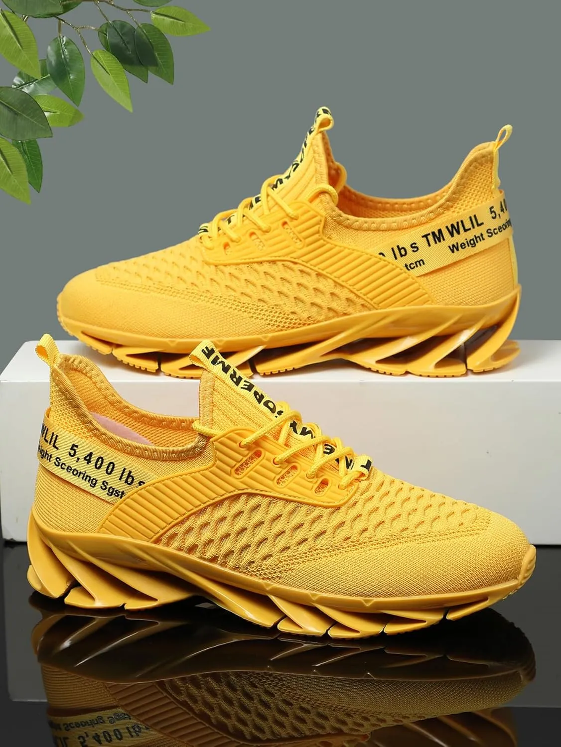 Men'S Breathable Road Running Shoes, Lightweight Sports Sneakers, Lace-Up Closure, Solid Color Fabric Upper,PVC & Rubber Sole, EVA Insole, for Training, Fashion Streetwear, All-Season Comfort,