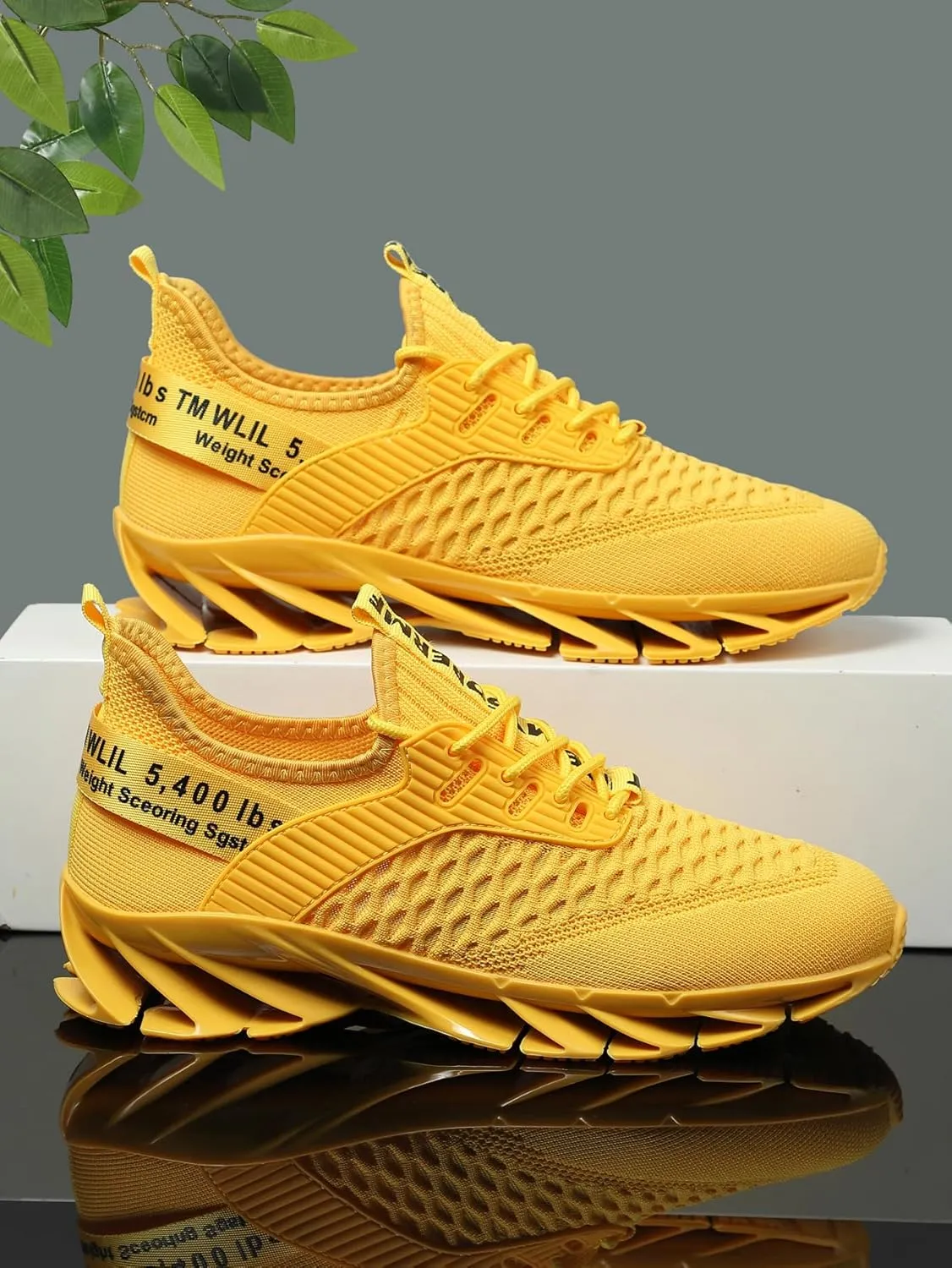 Men'S Breathable Road Running Shoes, Lightweight Sports Sneakers, Lace-Up Closure, Solid Color Fabric Upper,PVC & Rubber Sole, EVA Insole, for Training, Fashion Streetwear, All-Season Comfort,