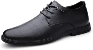 Men's Classic Oxfords Shoes Mens Lace-Up Lightweight Casual Walking Dress Shoes