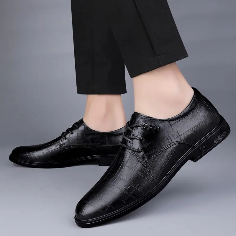 Men's Classic Oxfords Shoes Mens Lace-Up Lightweight Casual Walking Dress Shoes
