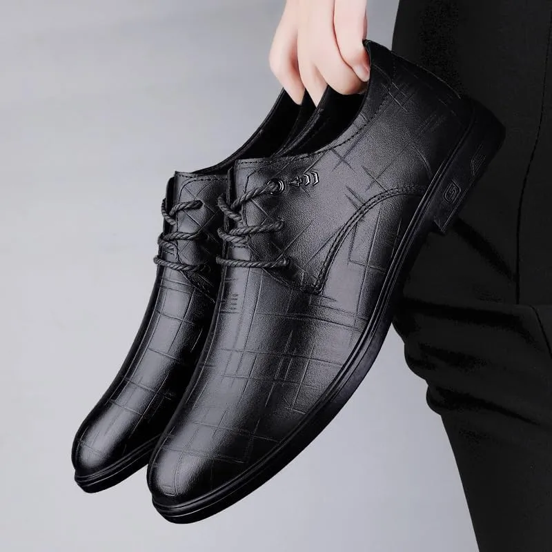 Men's Classic Oxfords Shoes Mens Lace-Up Lightweight Casual Walking Dress Shoes