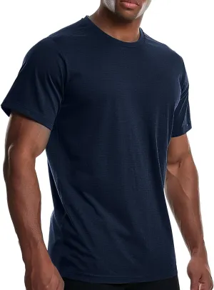 Men's Cooling Athletic Shirts Bamboo Viscose Anti Odor Moisture Wicking Workout Short Sleeve Lightweight Gym Tee