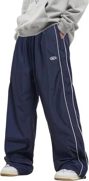 Mens Drawstring Sweatpants Y2k Baggy Track Pants Harajuku Parachute Pants Lightweight Sweatpants
