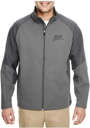 Mens Full Zip Performance Athletic Jacket Coat Two Tone (Gray, M)