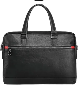Men's Handbag Leather Business Casual Layer Cowhide Diagonal Cross Leather Briefcase Male