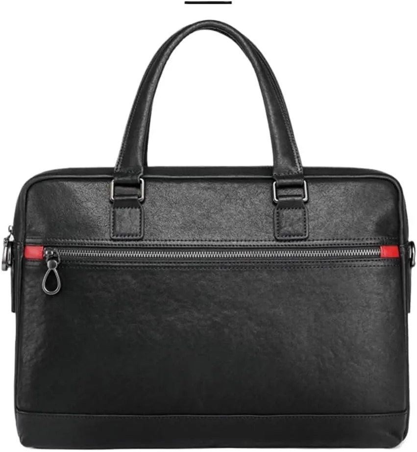 Men's Handbag Leather Business Casual Layer Cowhide Diagonal Cross Leather Briefcase Male