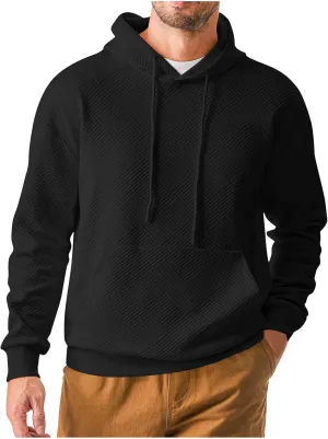 Mens Hoodies Pullover Lightweight Thin 2024 Fall Pullover Sweatshirt for Men Bassic Drawstring Comfortable Hoodies