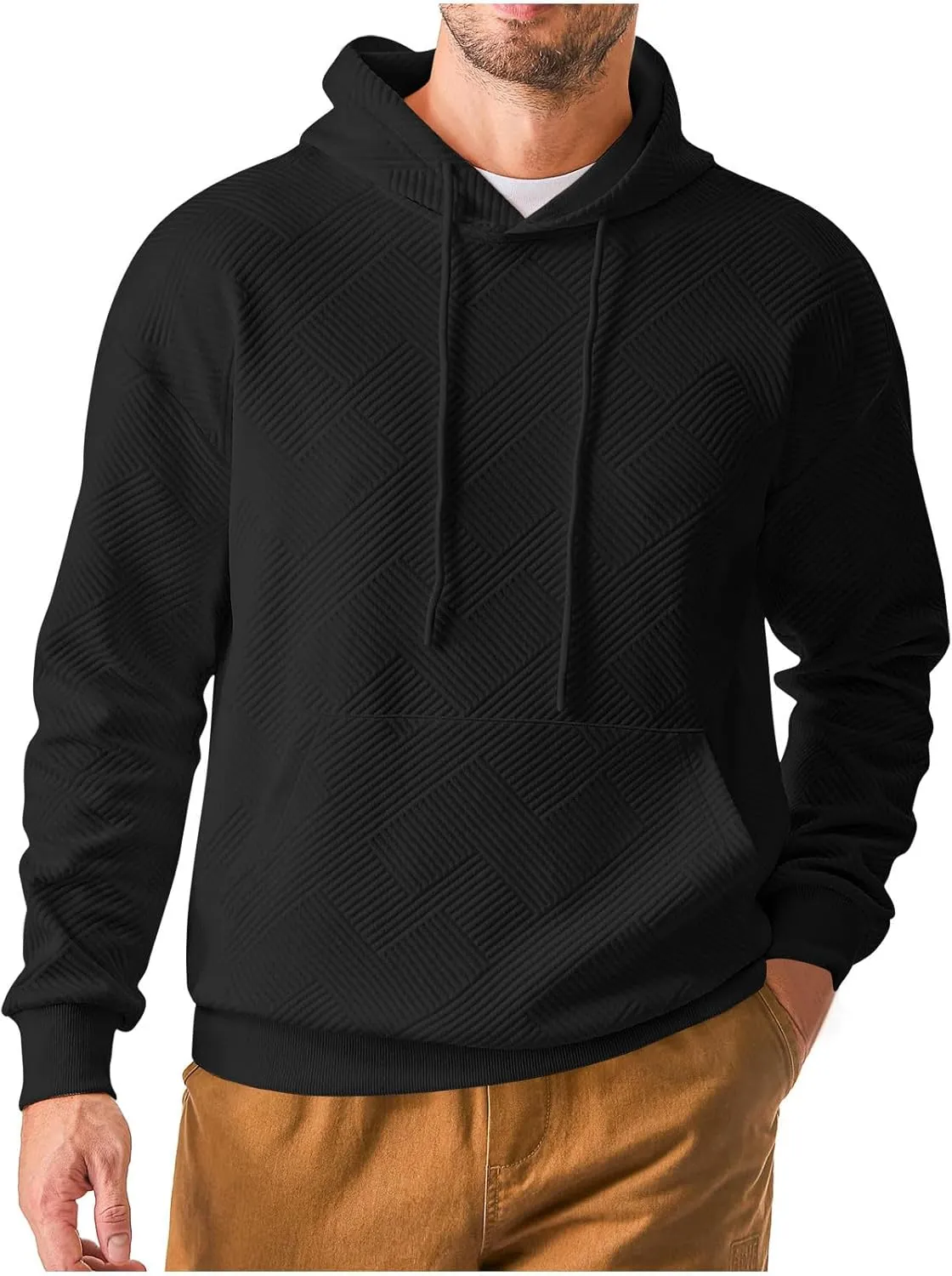 Mens Hoodies Pullover Lightweight Thin 2024 Fall Pullover Sweatshirt for Men Bassic Drawstring Comfortable Hoodies
