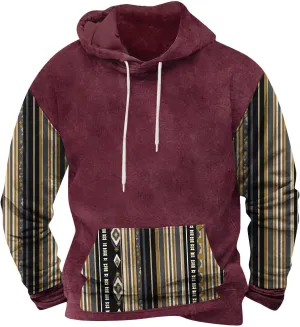 Mens Hoodies Vintage Long Sleeve Sweatshirts for Men Lightweight Drawstring Fall Casual Hoodies Pullover Streetwear