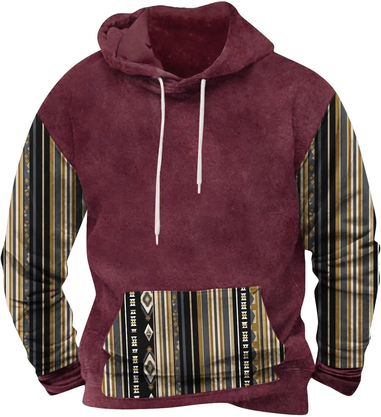 Mens Hoodies Vintage Long Sleeve Sweatshirts for Men Lightweight Drawstring Fall Casual Hoodies Pullover Streetwear