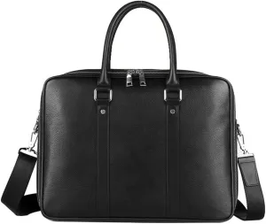 Men's Leather Handbag Zipper Cowhide Fashion Bag Business Briefcase Bag Single Shoulder Crossbody