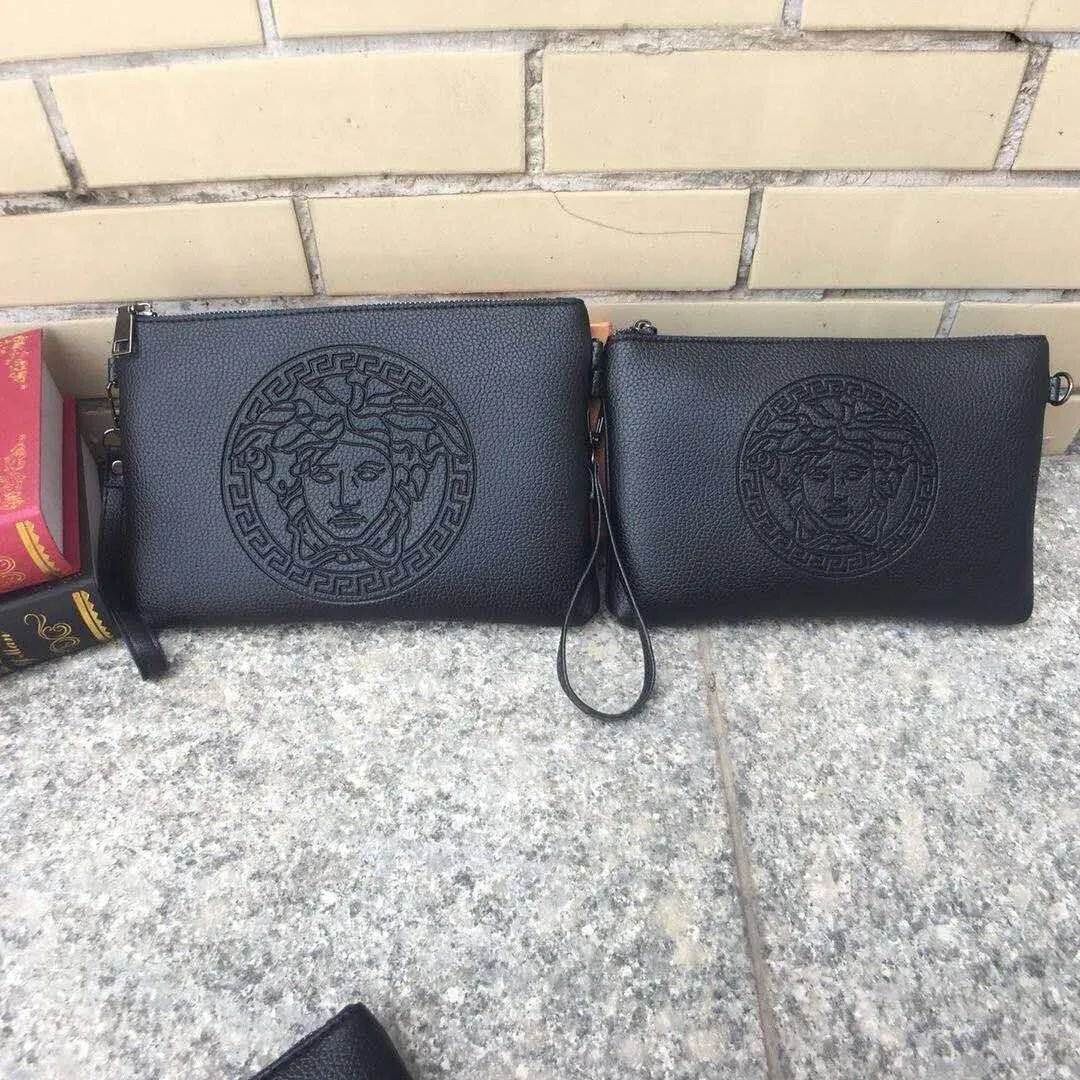 Men's leisure handbag bulk bag lined leather embossed WALLET business spirit guy social package