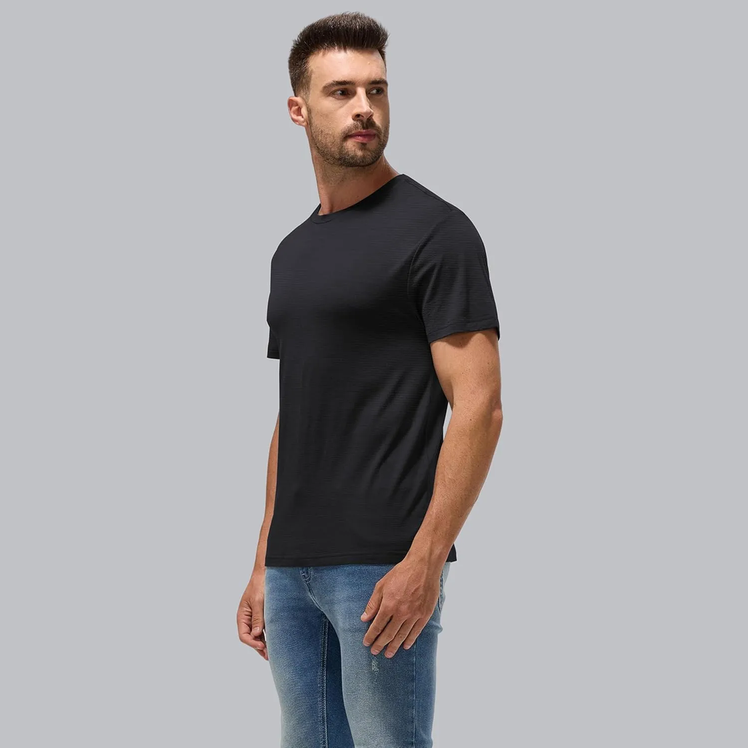 Men's Merino Wool T-Shirt for Summer | Thermoregulating & Odor-Free | Beach, Hiking, Travel Essentials