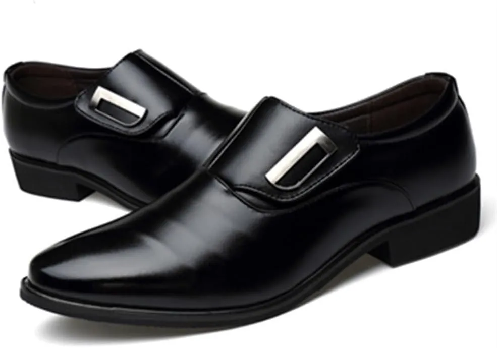 Men's Shoes Business Dress Men's Shoes Wedding Shoes Plus Size(Black,39)