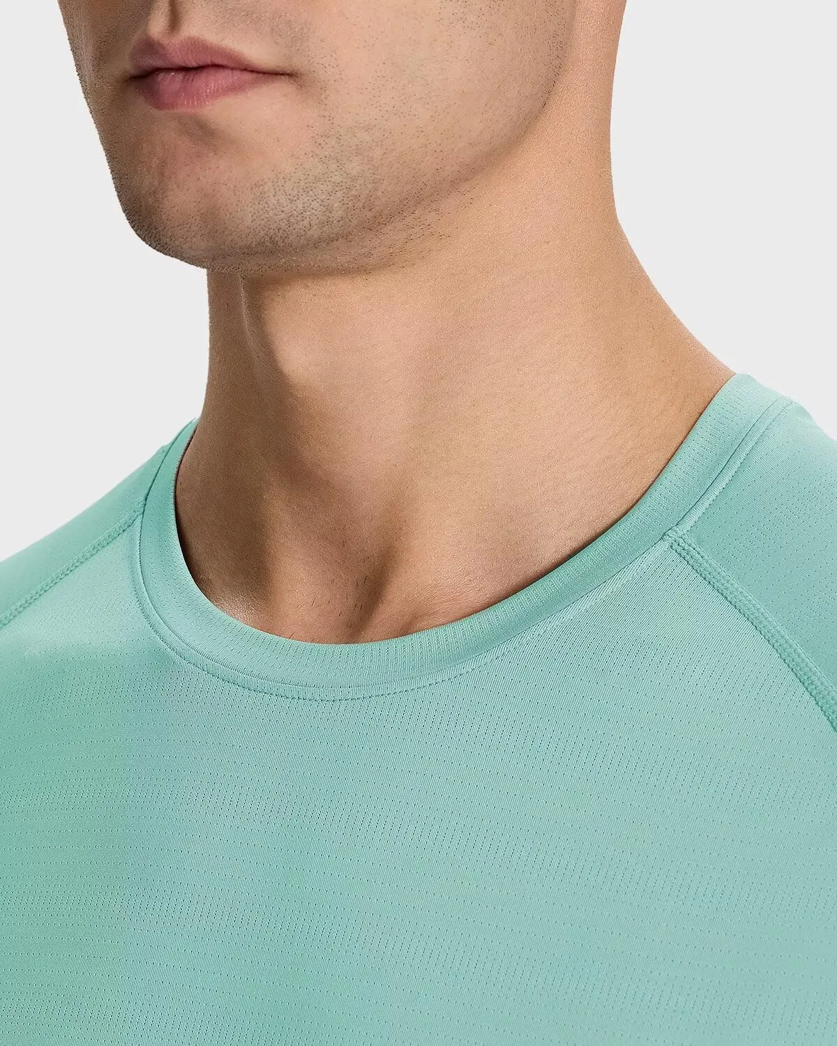 Men's Sun Protection Shirts Lightweight Athletic Quick Dry Rash Guard Cooling Tee with Silver Ion Tech