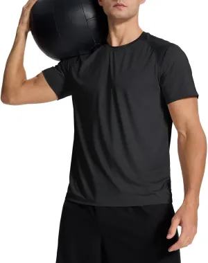 Men's Sun Protection Shirts Lightweight Athletic Quick Dry Rash Guard Cooling Tee with Silver Ion Tech