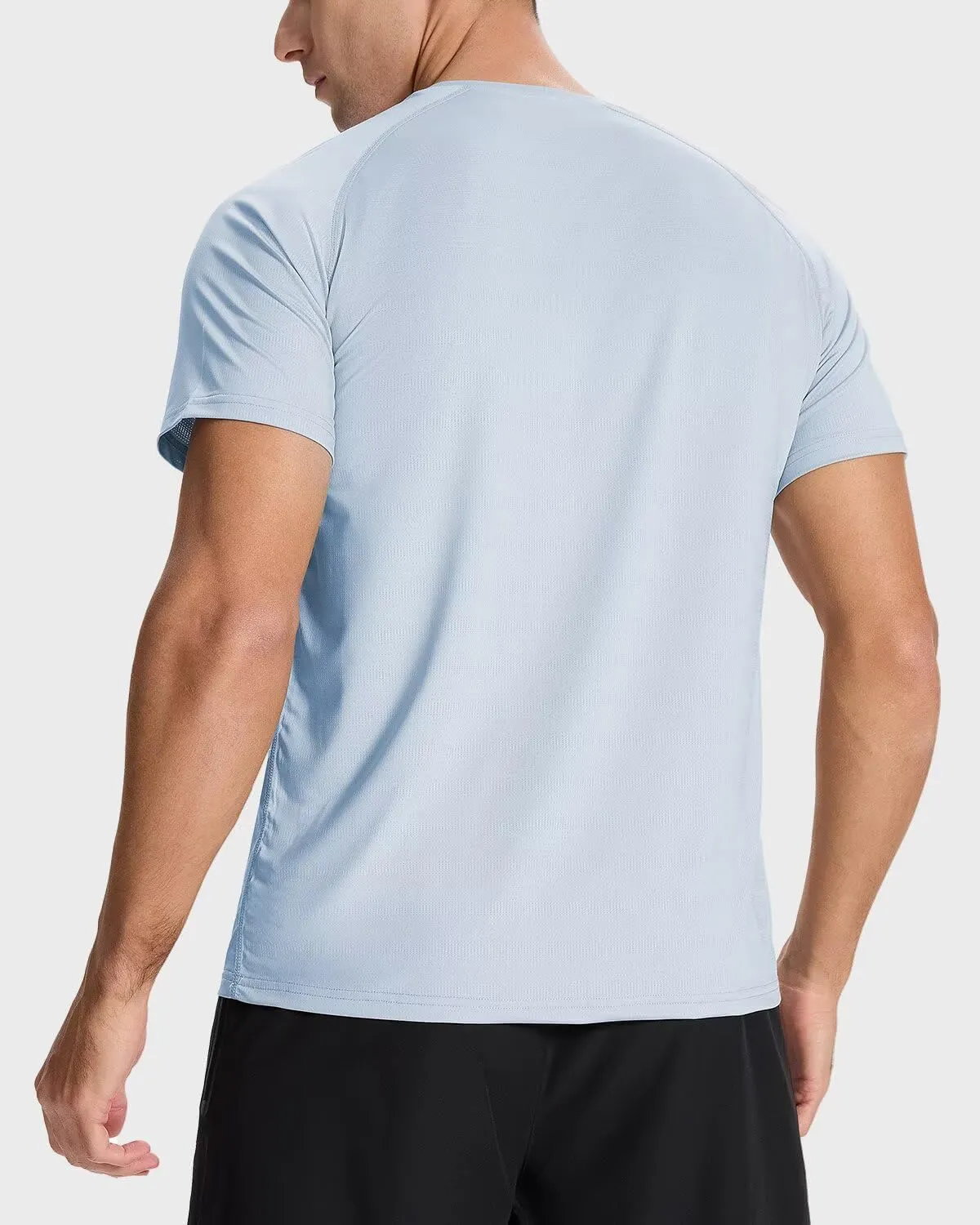 Men's Sun Protection Shirts Lightweight Athletic Quick Dry Rash Guard Cooling Tee with Silver Ion Tech