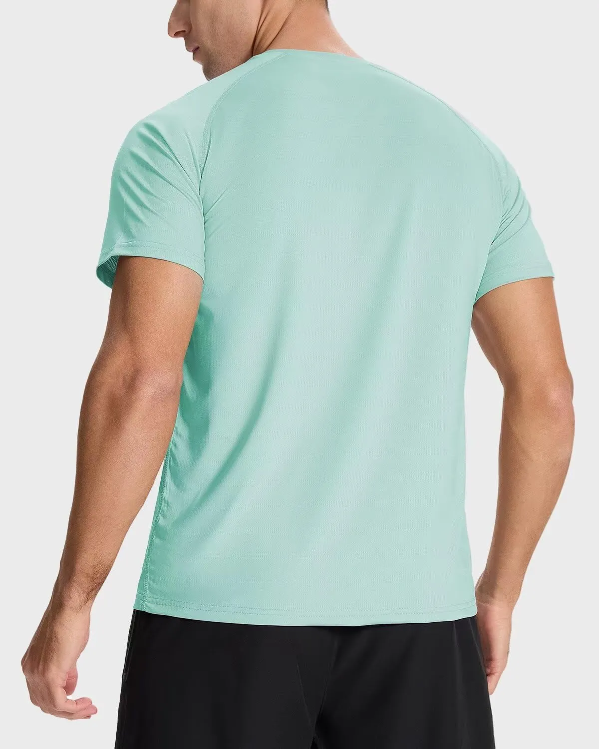 Men's Sun Protection Shirts Lightweight Athletic Quick Dry Rash Guard Cooling Tee with Silver Ion Tech