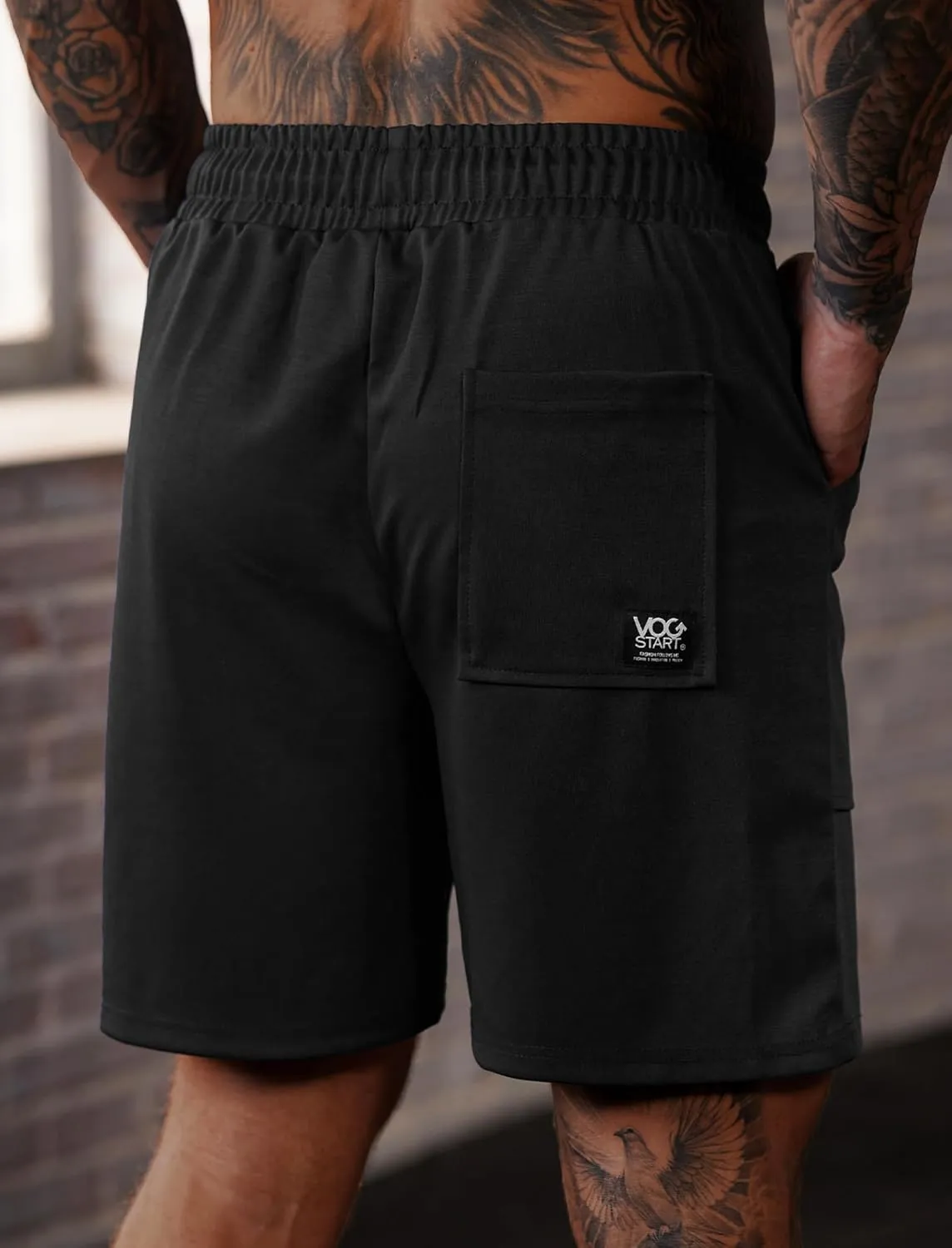 Men's Sweat Shorts Elastic Waist Drawstring 6'' Inseam Casual Gym Athletic Shorts with Pockets (S-3XL)